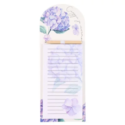 Блок для записей 10,5*27 40л склейка на магните 231797 Гортензия КОКОС 231797
