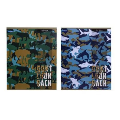 Тетрадь КЛЕТКА 48 л. КАМУФЛЯЖНЫЕ ЖИВОТНЫЕ (48-3936) цвет. мелов. обл. 48-3936