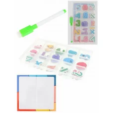 Доска магнитная с цифрами и маркером 10х17см. (31 деталь) (Арт. И-0422)