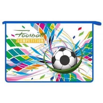 Папка д/тетрадей А4 молния пластик ОНИКС "Яркий футбол" ПТ-83_47636 79818