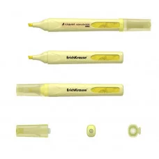 Текстмаркер с жидкими чернилами ErichKrause Visioline V-14 Liquid Pastel цвет чернил желтый 56023