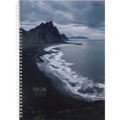 Записная книга на гребне  А4 80л. СКАЛИСТОЕ ПОБЕРЕЖЬЕ (80-1727) (гребень сбоку,гл.ламинир-ие,7БЦ) 80-1727