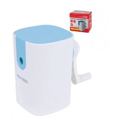 Точилка для карандашей механическая 1 отвестие, d=8мм (ТК-7972) пластик корпус, голубой ТК-7972