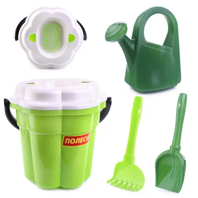 Набор №655 сафари: ведро-цветок большое, ситечко-цветок большое, лопатка №5, грабельки №5, лейка большая 93356