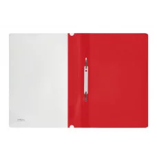 Папка-скоросшиватель пластик. СТАММ А4, 180мкм, красная с прозр. верхом 356765