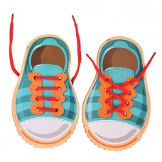 Шнуровка деревянная "Ботинки" Baby Toys 5129