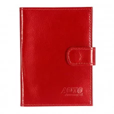 Обложка для автодокументов на кнопке O-72/O-72, 9*0,5*14, (красный перламутр) № 136 2119288