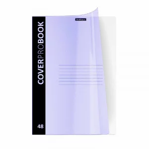 Тетрадь общая ученическая с пластиковой обложкой на скобе ErichKrause CoverProBook matt Pastel сиреневый А4 48 листов клетка 55232