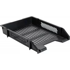 Лоток для бумаг пластиковый ErichKrause Classic, черный 13391