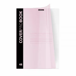 Тетрадь общая ученическая с пластиковой обложкой на скобе ErichKrause CoverProBook matt Pastel розовый А4 48 листов клетка 55230