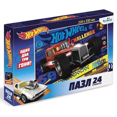 Hot Wheels.Пазл.24Эл.Испытание скорости. 05898