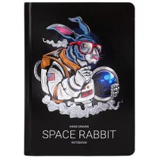 Записная книга А5 Space rabbit 7БЦ, холодная фольга + твин лак, 80л, 100г З80-3399 462-0-129-73399-1