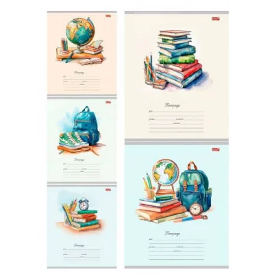 Тетрадь КЛЕТКА 12л. ШКОЛЬНЫЕ МОТИВЫ - 2 (12-4278) цвет. мелов.обл. 12-4278