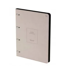 Тетрадь на кольцах А4, 120л., кожзам,  BG "Моно. Бежевый" 382813