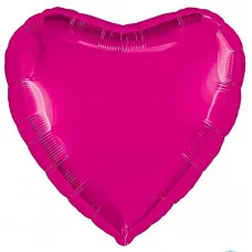 Шар (19\'\'/48 см) Сердце, Фуксия, 1 шт. 759066