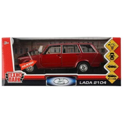 Машина металл свет-звук LADA 2104, 17 см, дв., кап., баг. VАZ-2104-DR
