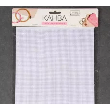 Канва для вышивания №16 30*20 см полиэстер белый АУ 9162358