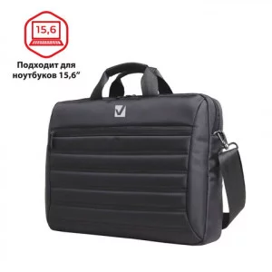 Сумка-портфель BRAUBERG с отделением для ноутбука 15-16", "Patrol", противоударная, черная, 41х29х6 см, 240504