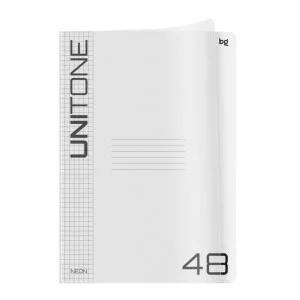 Тетрадь 48л., А4 клетка BG "UniTone", пластиковая обложка, прозрачный 381705