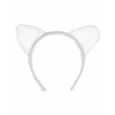 Карнавальный ободок "Нежные ушки", белый. КРК-6268