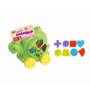 Каталка-черепашка на колёсиках с верёвочкой, логические фигуры, сетка 18*9,5*17 см. M1019