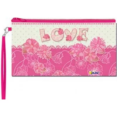 ПМП 19-20 Lace love-пенал мягкий с ручкой на карабине, ткань подкладкой