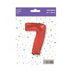 Шар (40\'\'/102 см) Цифра, 7, Красный, 1 шт. в уп. B901767R