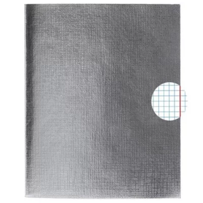 Тетрадь 96л клетка бумвинил "Metallic" серебро HATBER 96Т5бвВ1 225647