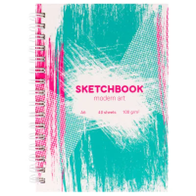 Скетчбук А6 Modern Art Future (7БЦ, гл лам, гребень, 40л, 100 г) С80-6340