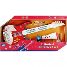 Гитара "Superstrat" на ремне с микрофоном(свет,звук) в короб 8818A