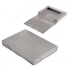 Папка-короб архивная на резинке, корешок 40 мм, пластик 0.7 мм, Calligrata серая 6926787