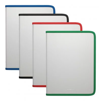 Папка для тетрадей на молнии пластиковая ErichKrause Diagonal Clear, с цветной молнией, A4, ассорти 1шт 50342