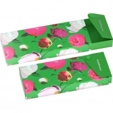 Пенал-футляр 200*75*25 пластик "Peonies" зеленый ERICH KRAUSE 45328 065425