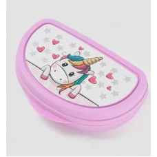 Бутербродница 10,5х15х4см "Единорог" цвет розовый 4738109