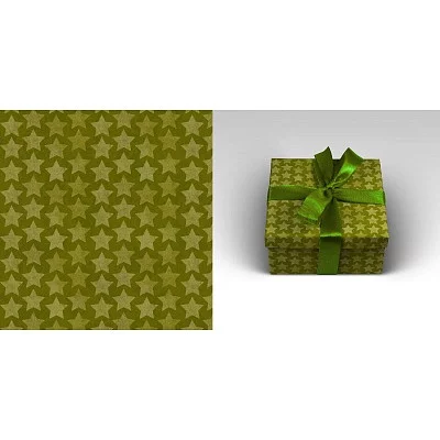 Упаковочная бумага Звезды армейские Optima (1 лист в рулоне, 70 х 100 см) УБ-3660