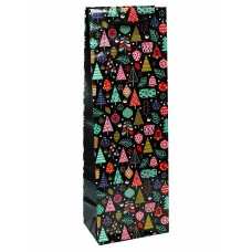 Пакет подарочный с глянцевой ламинацией 12x36x8,5 см (Bottle) Новогодняя кутерьма, 157 г ПКП-8628