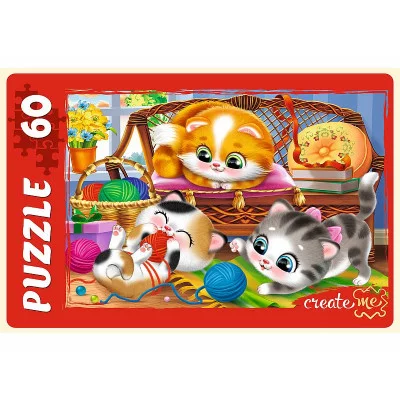 ПАЗЛЫ 60 элементов. СМЕШНЫЕ КОТЯТА №1 (Арт. П60-1074)