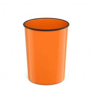 Корзина для бумаг литая пластиковая ErichKrause Neon Solid 13.5л оранжевая 58460