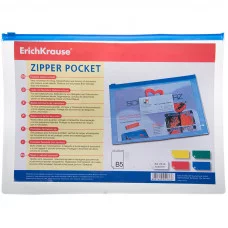 Папка-конверт на молнии А5+ 0,14мм ERICH KRAUSE асс 2936