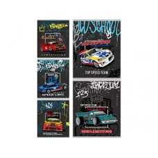 Тетрадь КЛЕТКА 24л. СПОРТКАРЫ И ГРАФФИТИ (24-3113) цвет.мелов.обл.. 182886