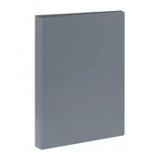 Папка на 2 кольцах СТАММ А4, 40мм, 500мкм, пластик, серая 355630