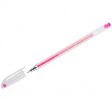 Ручка гелевая Crown "Hi-Jell Color" розовая, 0,7мм Crown 001969