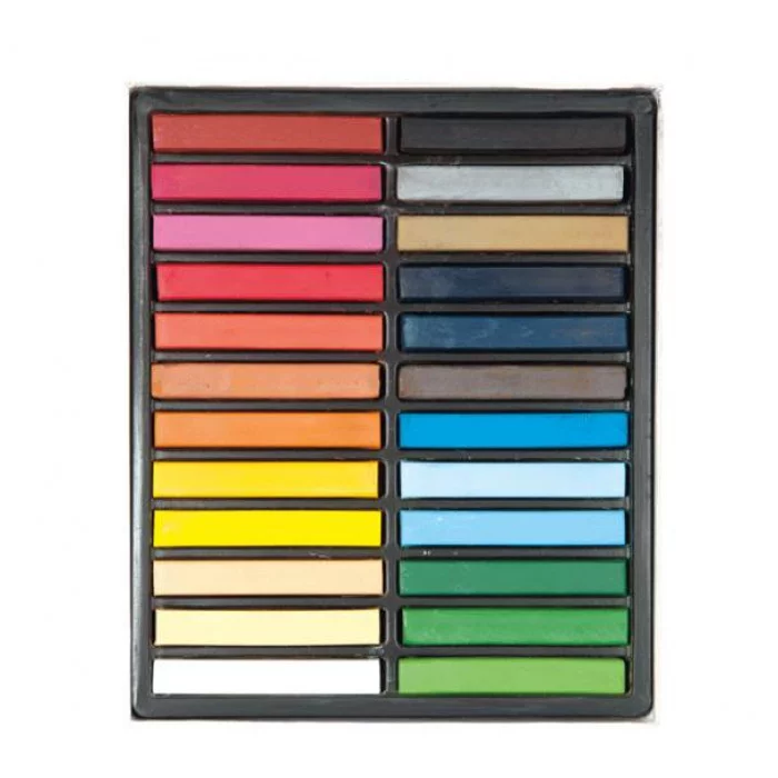 Пастель сухая 24цв квадратные карт упак DEVENTE 8172805 170853