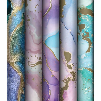 Упаковочная бумага 1шт глянц. 70*100см, MESHU "Мраморный стиль", 80г/м2 358111