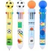 Авторучка 10-ти цветная SPORTS  детская цветной корпус с рисунком ассорти JD-6647