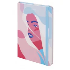 Блокнот с резинкой в точку 96 л. А5 145х203 мм твердая обложка, BRAUBERG, Sensitive 113726