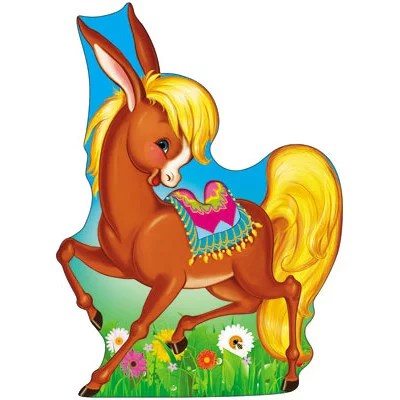 Ф-7453 Плакат вырубной А3. Конек Горбунок (с блестками в лаке)