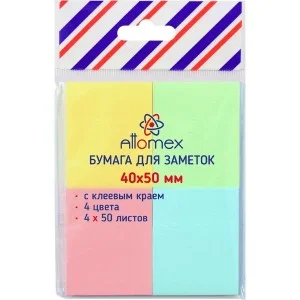 Бумага на л/п 40*50 50л. "Attomex" офсет 75 г/м², 4 пастельных цвета, в пластиковом пакете с европод 2010201
