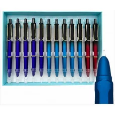 Ручка перьевая DI-23 "Металлик" (син) 0,5мм, автомат, пластик корпус, поршневая, с чернилами, с клипом, ассорти, к/к №537M 332096