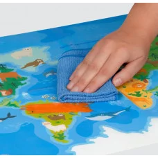 Клеенка для уроков труда Мульти-Пульти "Карта мира", 50*70см, ПВХ 350996